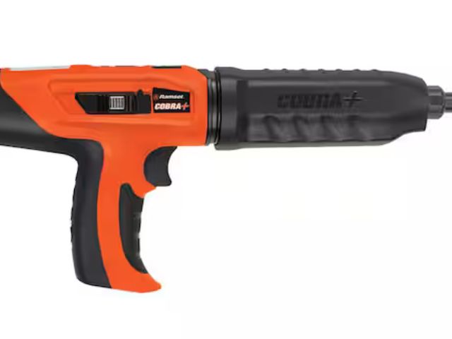 Lot 96-162637 - Ramset
Cobra Plus 0.27 Caliber Semi-Automatic Powder Actuated Tool (PAT) with Silencer

MSRP $270 
N...