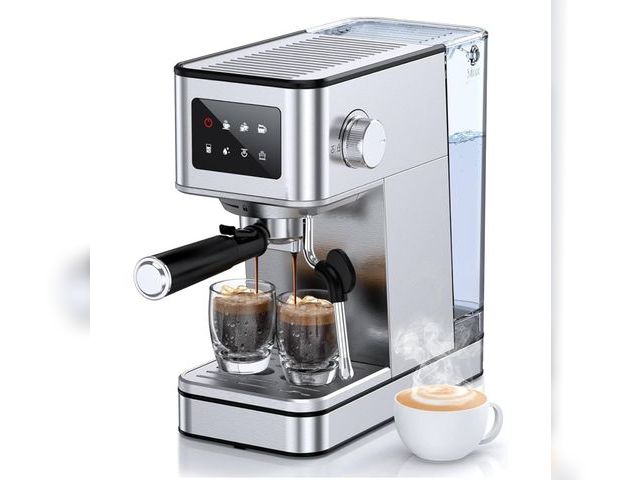 Lot 96-164035 - Espresso Machine with Milk Frother, 20 Bar Compact Coffee Machine with Touch Screen &amp; 57.5oz Rem...