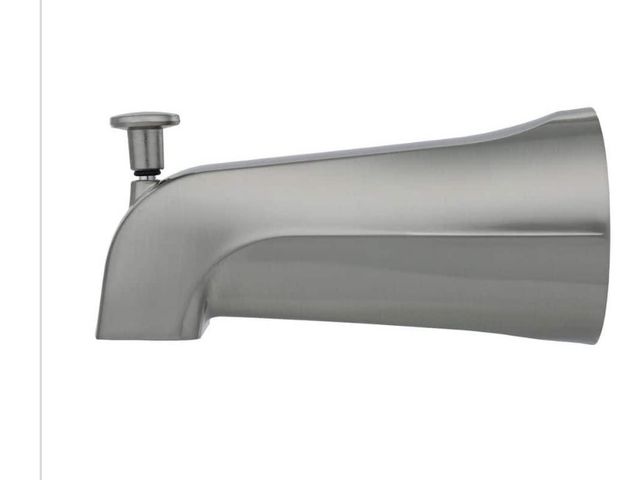 Lot 96-214134 - DANCO 5 in. Diverter Tub Spout with Slip Fit and IPS Connection in Brushed Nickel New