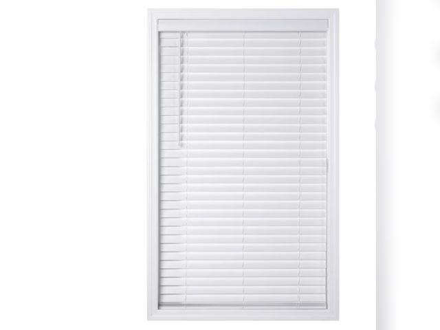 Lot 96-178434 - Better Homes &amp; Gardens 2" Cordless Faux Wood Horizontal Blinds, White, 46" W x 64" L New