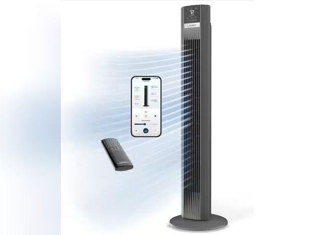 Lot 96-166402 - Lasko
Xtra Air 48 in. 12-Speed Smart Tower Fan in Gray w/ DC Motor, Works w/ Alexa, Google, Whisper ...