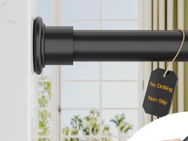 Lot 96-177812 - ALLZONE Tension Curtain Rod for Window, 83-123 Inches, Heavy Duty Curtain Rods No Drilling, Non-Slip...