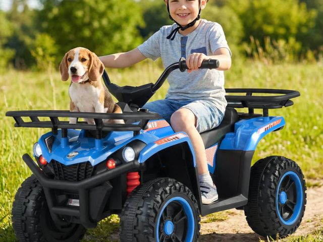 Lot 96-225818 - 24V Electric Ride On Quad with LED Headlights, Blue
Used Untested 
Msrp $219.99