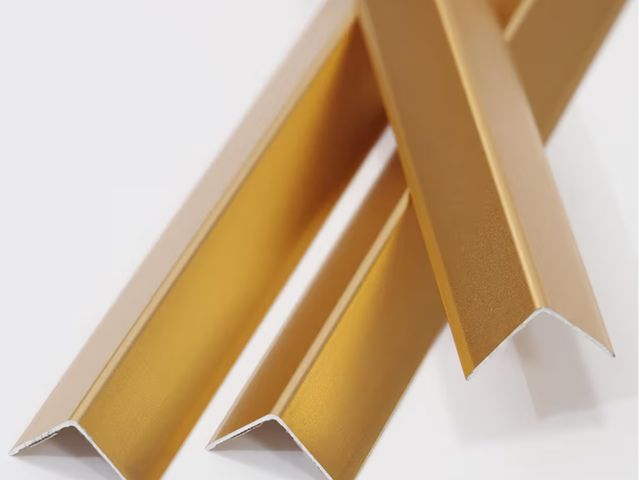 Lot 96-179043 - Aluminum Corner Guards, Peel and Stick L-Shaped Molding Trim for Wall Table Door Frame Protection an...