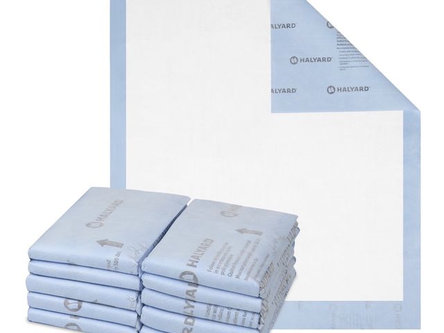 Lot 96-230556 - HALYARD Premium Disposable Underpads, 30 × 36 Inches Chux Pads - Blue, Pack of 10 New