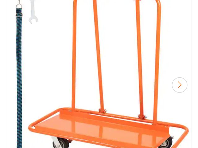 Lot 96-156791 - VEVOR 
Heavy-Duty Drywall Sheet Cart 3000 lbs. Panel Dolly Cart with 45 in. x 22 in. Deck and 5 in. ...