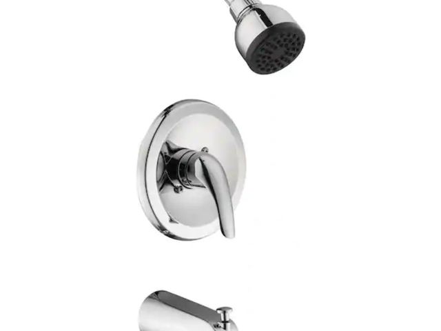 Lot 96-182418 - Glacier Bay
Aragon Single-Handle 1-Spray Tub and Shower Faucet in Chrome 
Unused open box 
MSRP $99....