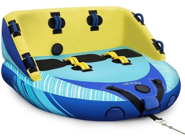 Lot 96-180887 - EVAJOY 3-Person Towable Inflatable Tube for Boating for 1-3 Rider
Used untested 
MSRP $239.00