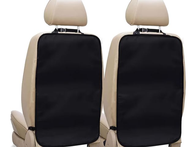 Lot 96-176628 - Back Seat Protector for Kids Feet | Premium Waterproof Kick Mats | Durable Black Backseat Cover for ...