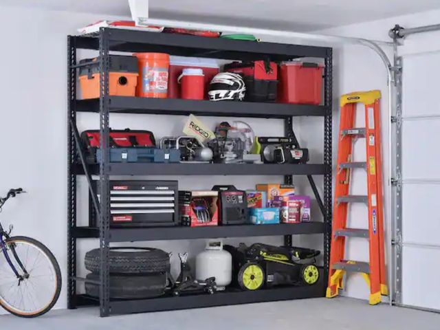 Lot 96-189944 - Husky
5-Shelf Metal Industrial Duty Freestanding Garage Storage Shelving Unit in Black (90 in. W x 9...