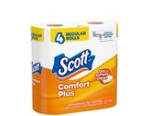 Lot 96-164386 - Scott ComfortPlus Toilet Paper, Double Roll, Septic Safe, 1-Ply, White, 231 Sheets/Roll, 6 Rolls/Pac...
