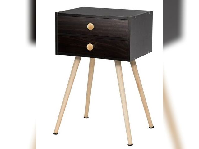 Lot 96-192608 - Costway Mid Century Modern 2 Drawers Nightstand Sofa Side Table End Table Espresso
New