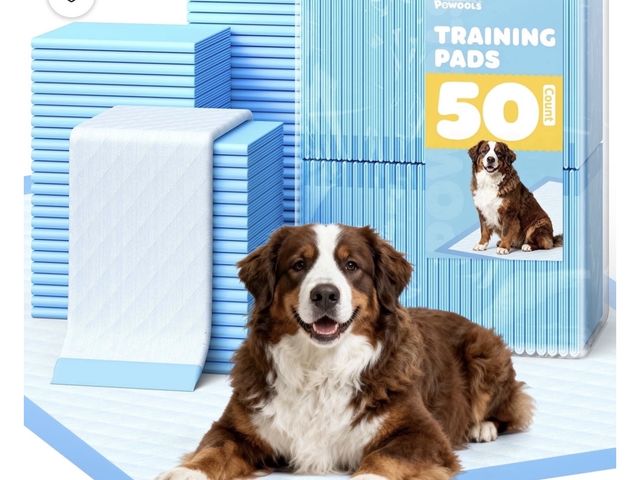 Lot 96-230367 - Powools Puppy Pads, Extra Large 34" × 28", Super Absorbent 6-Layer Dog Pads, 50 Count

New
