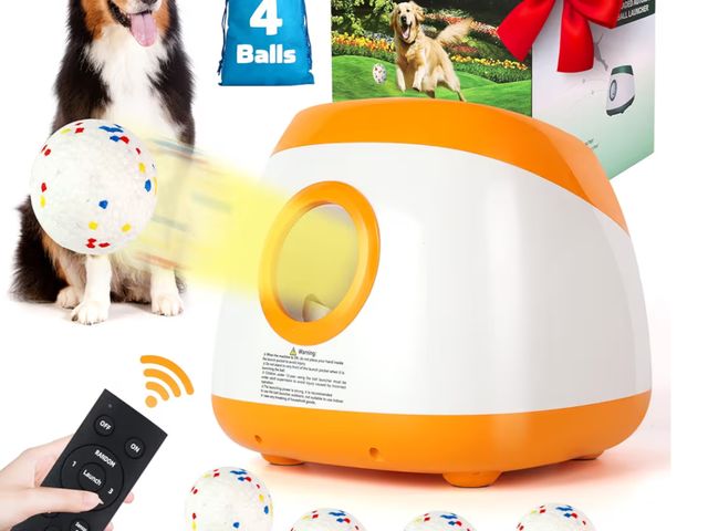 Lot 96-180197 - Automatic Ball Launcher for Dogs, Dog Ball Thrower with 40-60-80Ft Distance, Rechargeable Automatic ...