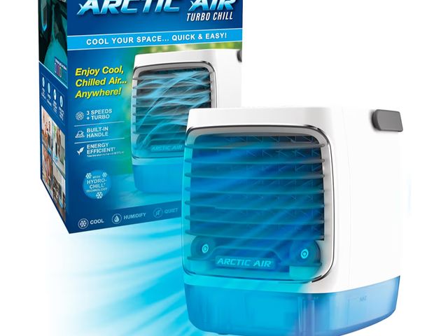 Lot 96-178543 - Ontel Arctic Air Turbo Chill Evaporative Cooler with HydroChill Technology, 4-Speed Portable Air Coo...