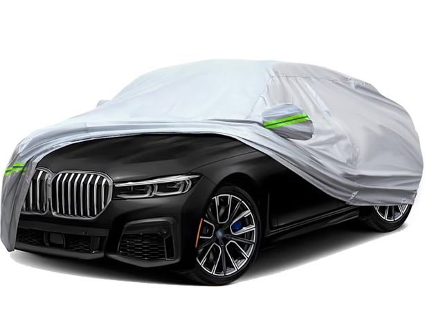 Lot 96-170654 - TUCAREST 6-Layers Premium Full Car Cover Hard Shell Zipper Design Waterproof All Weather Weatherproo...