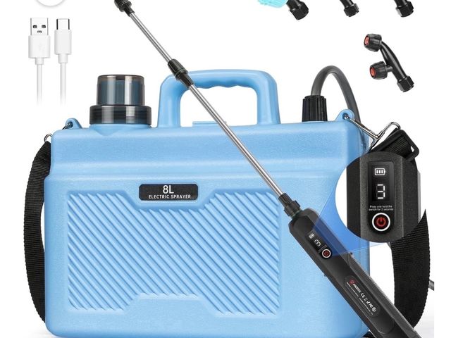 Lot 96-230400 - 2 Gallon Sprayer Battery Powered,Rechargeable Electric Garden Sprayer with Battery Indicator,3 Speed...
