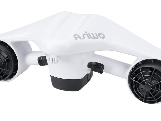 Lot 96-163921 - Asiwo Underwater Scooter, Sea Scooter Dual Motors with Action Camera Mount for Kids/Adults, Water Sc...