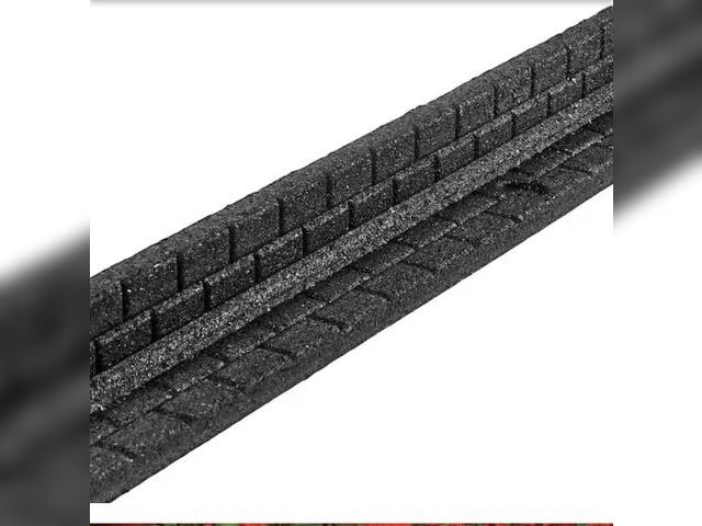 Lot 96-227842 - Vigoro 48 in. x 3 in. x 3 in. Black Brickface Rubber Landscape Edging New