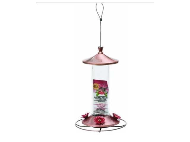 Lot 96-167049 - Perky-Pet Woodstream Glass Hummingbird Feeder appears unused but missing nectar packet