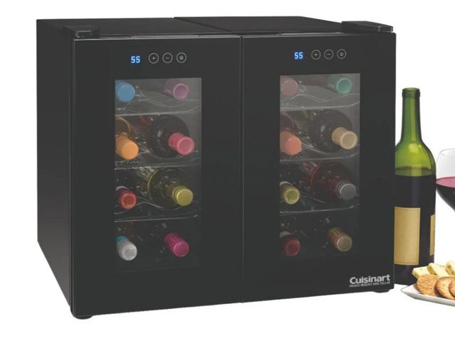 Lot 96-163594 - Cuisinart 16-Bottle 2 Independent Cooling Private Reserve Wine Cellar (Black)

New 

MSRP $600