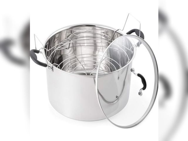 Lot 96-163986 - Prep•N•Cook by McSunley 21.5Qt Induction Stainless Steel Water Bath Canner
New