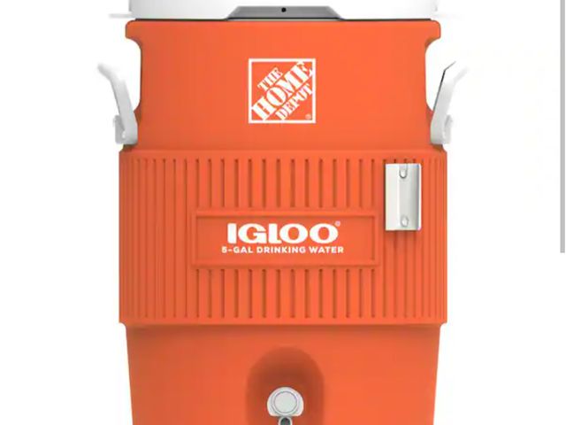 Lot 96-232535 - IGLOO 5 Gallon Seat Top Beverage Jug Cooler Unused, missing spigot.