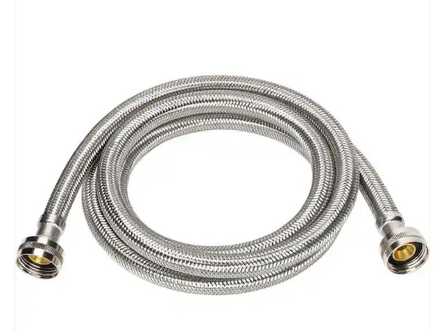 Lot 96-189080 - Everbilt 3/4 in. FHT x 3/4 in. FHT x 96 in. Stainless Steel Washing Machine Supply Line New