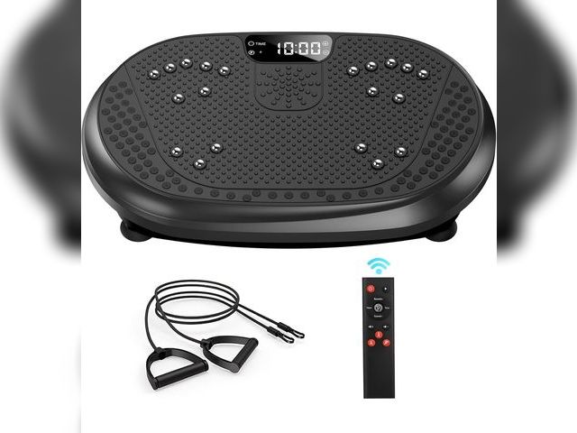 Lot 96-164326 - Vibration Plate Exercise Machine, Vibrating Fitness Platform for Lymphatic Drainage, 450 lbs Capacit...
