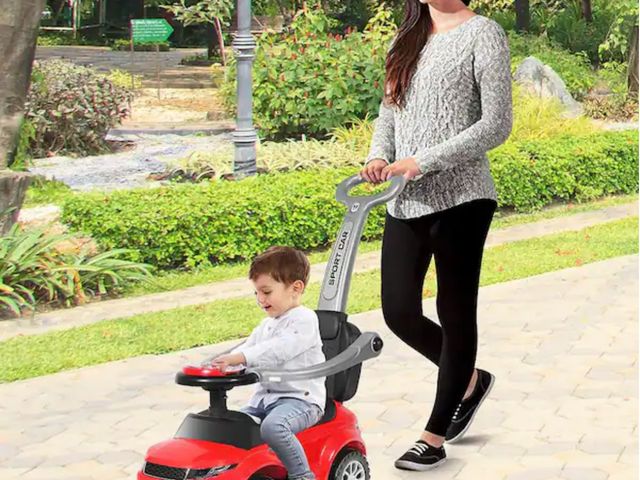 Lot 96-192548 - Costway 3 in 1 Ride on Push Car Toddler Stroller Sliding Car Red
New