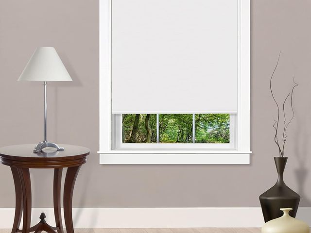 Lot 96-164602 - Cordless Tear Down Room Darkening Shade - 37 Inch Width, 72 Inch Length - White - Cord-Free Customiz...