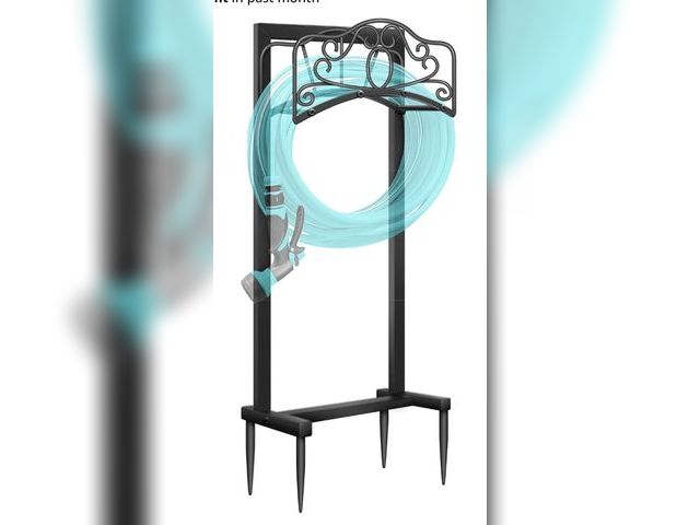 Lot 96-230583 - Hose Holder,100ft Capacity Garden Hose holder,Butterfly Style Freestanding Water Hose Holder,Upgrade...