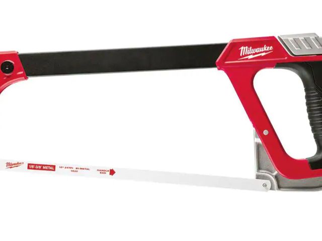 Lot 96-173580 - Milwaukee High-Tension Hack Saw with 12 in. 24 TPI Bi-Metal Blade and Blade Storage

Appears unused