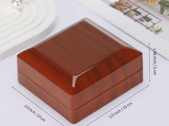 Lot 96-190882 - Wooden Jewelry Bracelet Gift Box, Small Velvet Lining Bracelet Bangle Holder Display Case New
