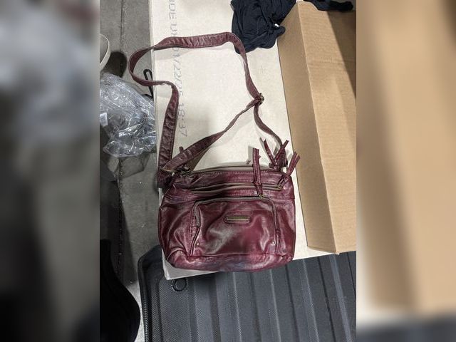 Lot 96-178936 - Stone &amp; Co. Leather Burgundy Crossbody Bag New