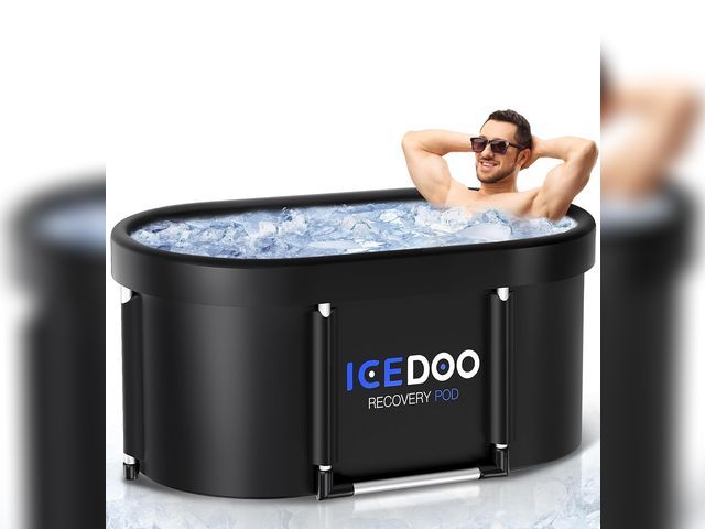 Lot 96-168727 - New Upgrade XL 139-Gallon Oval Ice Bath Tub - 6 Layered Portable Bathtub, Recessed Bathtubs Foldable...