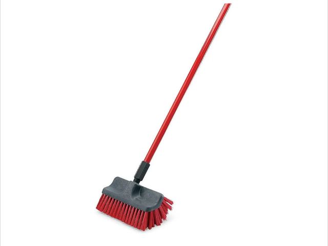 Lot 96-165684 - Libman Commercial 532 Dual Surface Scrub Brush, Steel Handle, 60" Length, 10" Width, Black/Red Light...