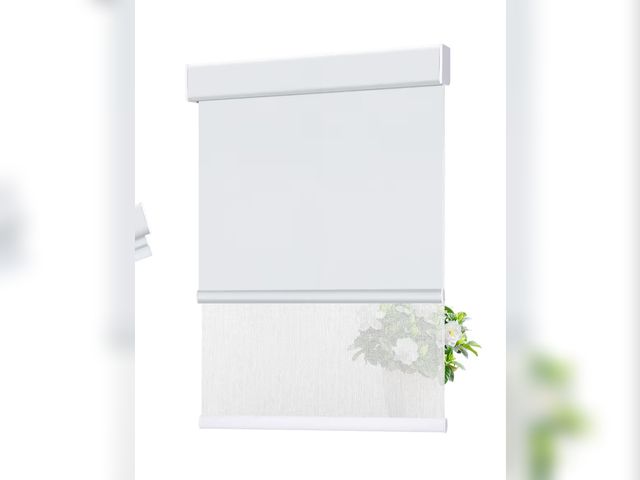 Lot 96-180587 - Allesin Zen Cordless Dual Roller Shades with Square Cassette, Double Layer Shades, Blackout and Ligh...