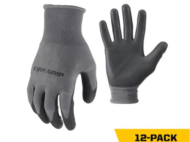 Lot 96-180163 - FIRM GRIP
Large General Purpose Polyurethane Grip Work Gloves (12-Pack)
New