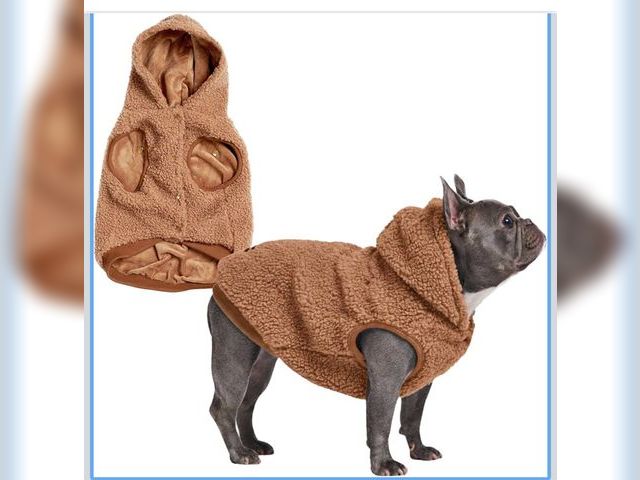 Lot 96-191155 - Spark Paws Fleece Dog Jacket, Hooded Sweater Vest, Warm Coat for Winter - Suitable for Small Medium ...
