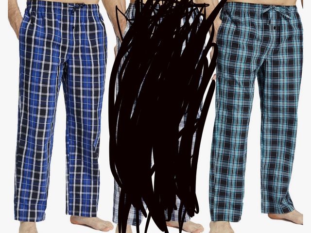 Lot 96-232791 - JupiterSecret Mens Pajama Pants Set Cotton Lightweight Plaid Sleep &amp; Lounge 2-Pack PJ Bottoms wi...