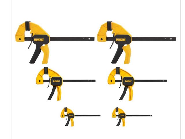 Lot 96-191299 - DEWALT Trigger Clamp Set (6-Piece) Unused, missing 1 piece