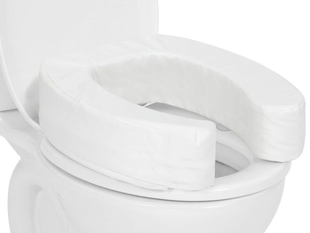 Lot 96-164495 - Vive Toilet Seat Cushion (Soft Cushioned Foam) - Easy Clean Soft Padded Bathroom Attachment - Elonga...