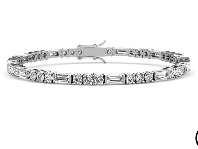Lot 96-233125 - Cate &amp; Chloe Adrianna 18k White Cold Plated Tennis Bracelet with Simulated Diamond Crystals New