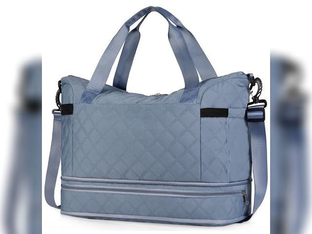 Lot 96-230783 - Gynky 55L Duffle Bag with Shoes Compartment, Gym Bag with Wet Dry Pocket for Women men, Waterproof W...