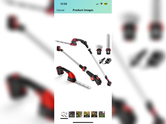 Lot 96-163923 - MZK 3-in-1 20V Pole Mini Hedge Trimmer &amp; Grass Shear, 13ft Reach, Electric Hedge Trimmer with Ex...