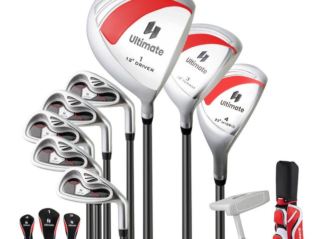 Lot 96-192537 - Costway Women's Golf Set Right-Handed Carry Bag Red
New