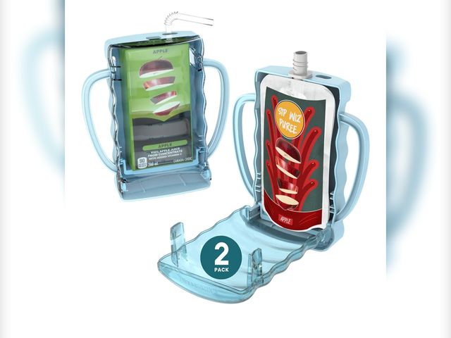 Lot 96-170706 - Dinneractive Sip Wiz - Baby Pouch Holder No Squeeze Pouch Food Pouches &amp; Juice Box Holder - Anti...