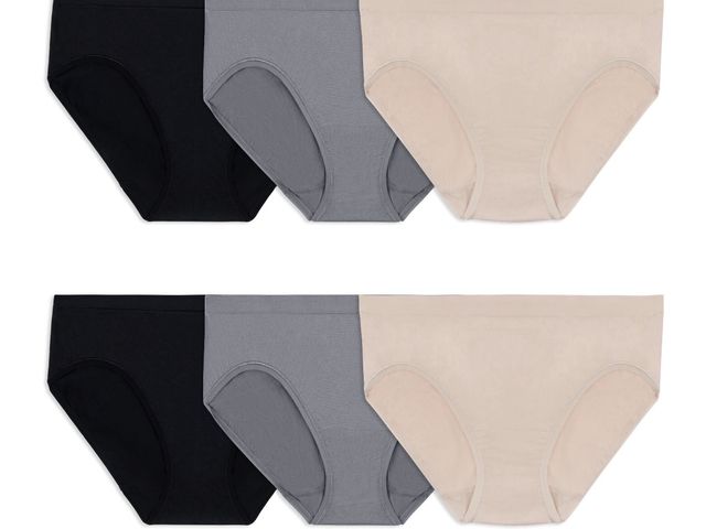 Lot 96-230440 - Fruit of the Loom Women's Seamless Underwear, No Show Panties, Multiple Styles, 4-Way Stretch, 6-Pac...