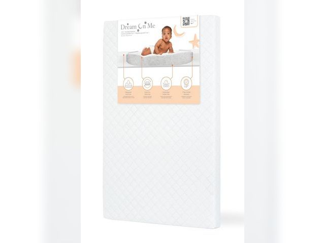 Lot 96-214017 - Dream On Me Holly 2-in-1 Mini &amp; Portable Crib Mattress (38”x 24”x 3”), Dual Sided, Vinyl Waterpr...
